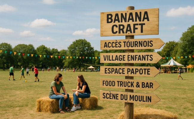 Panneau Banana Craft - Evenement Tournoi en Lot-et-Garonne '47)